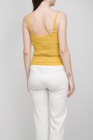 Top en lin - Jaune