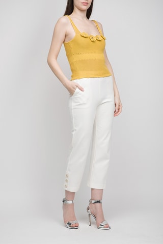 Top en lin - Jaune