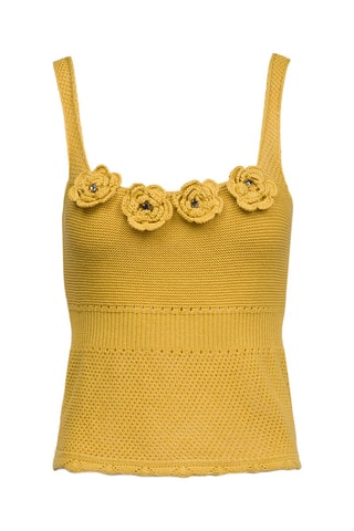 Top en lin - Jaune