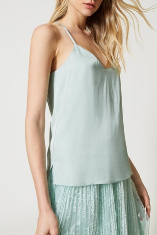 Top - Bleu-vert