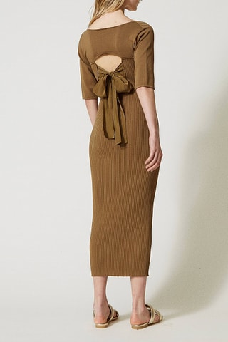 Robe midi - Marron