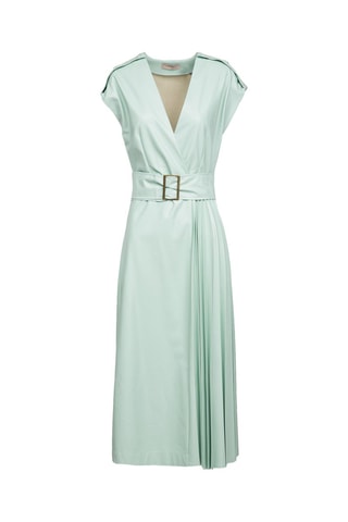 Robe midi - Bleu-vert