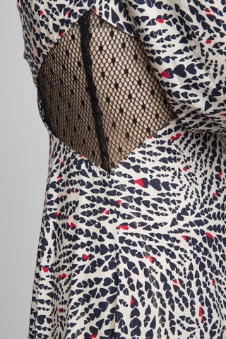 Robe midi - Noir et écru