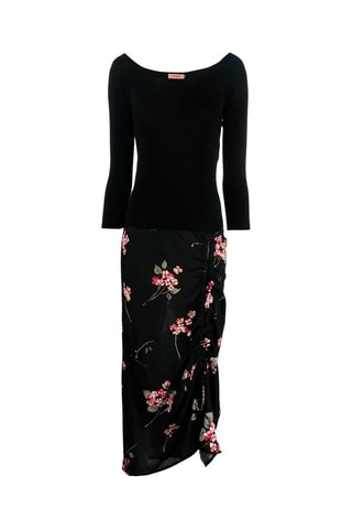 Robe trompe-l'œil - Noir