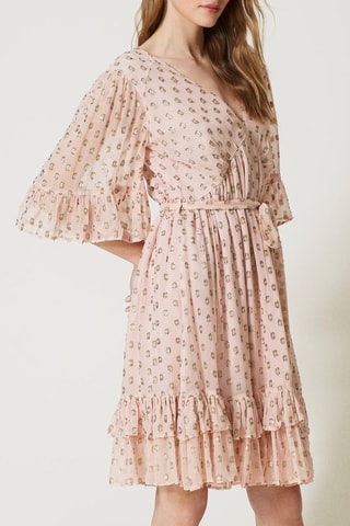 Jurk met Ruches - Roze