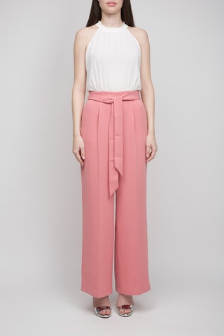 Combinaison trompe-l'œil - Rose et blanc