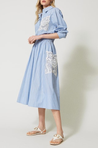 Jupe midi - Bleu