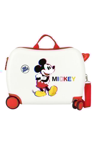 Valise porteur à roulettes Mickey Disney - Blanc