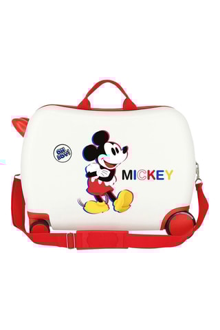Valise porteur à roulettes Mickey Disney - Blanc