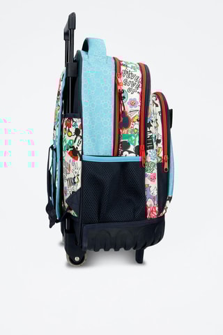 Sac à dos à roulettes Mickey Disney - Ciel et gris