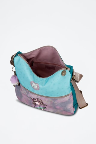 Sac bandoulière Santoro Gorjuss - Violet et turquoise