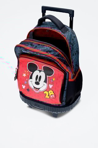 Sac à dos à roulettes Mickey Disney - Rouge et gris