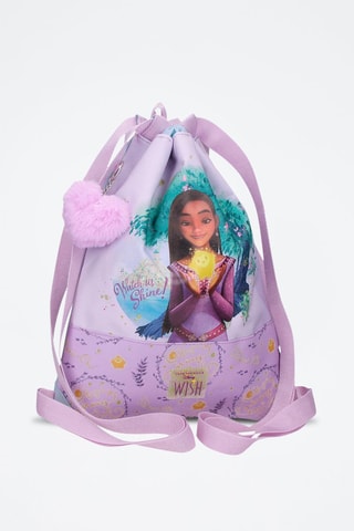 Sac seau Wish : Asha et la Bonne Etoile Disney - Rose et bleu