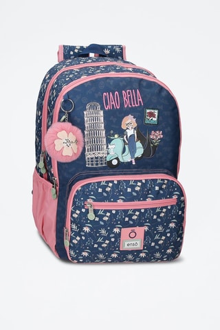 Sac à dos Ciao Bella - Bleu marine et rose