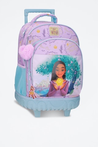 Sac à dos à roulettes Wish : Asha et la Bonne Étoile Disney - Lilas