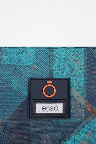 Trousse triple - Turquoise et noir