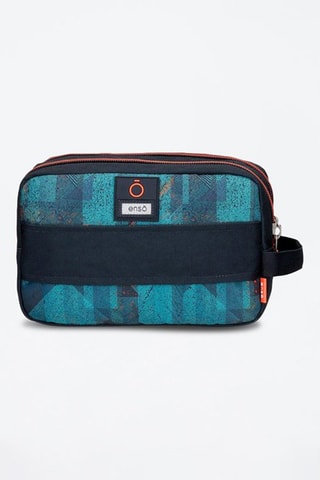 Trousse de toilette - Turquoise et noir