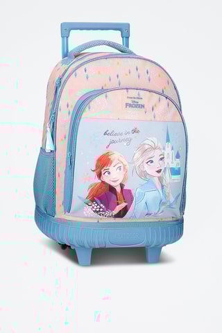 Sac à dos à roulettes Elsa et Anna La Reine des Neiges Disney - Rose et bleu