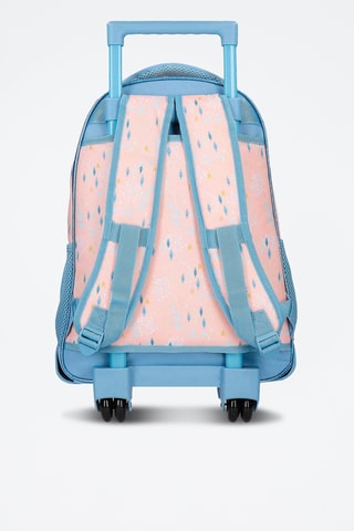 Sac à dos à roulettes Elsa et Anna La Reine des Neiges Disney - Rose et bleu
