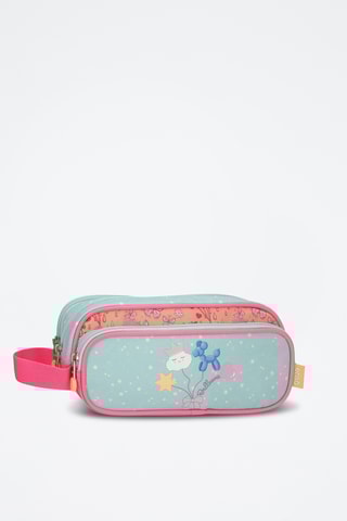 Trousse - Rose et turquoise
