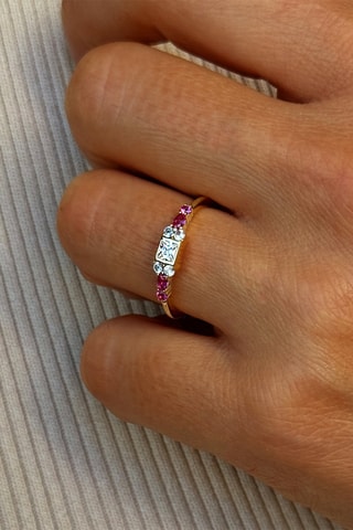 Bague - Argent plaqué or jaune