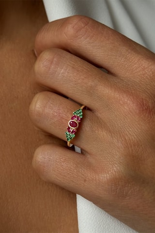 Bague - Argent plaqué or jaune