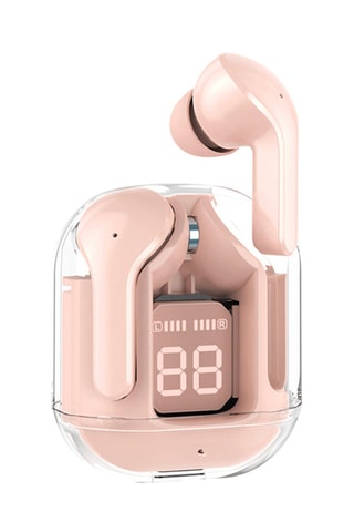 Écouteurs EKO TWS - Cristal - LED - Bluetooth - Rose