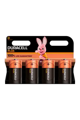 Pile D Duracell LR20 - Blister de 4 piles