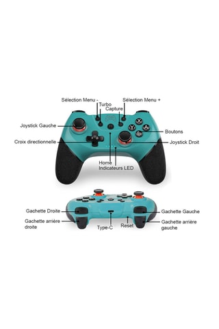 Manette Techkidz - Compatible Switch / PC