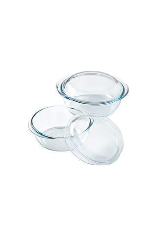 2 cocottes en verre borosilicate Essentials - 27 cm - 2,1 l