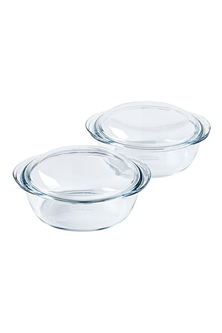 2 cocottes en verre borosilicate Essentials - 23 cm - 2,3 l