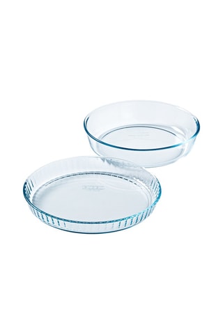 2 moules en verre borosilicate Bake & Enjoy - 26 et 28 cm