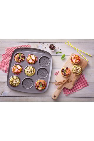 Moule à mini pizzas Asimetria 9 mini pizzas