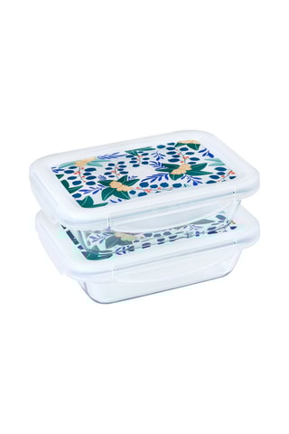 2 lunchbox rectangulaires en verre borosilicate Pyrex® avec couvercle Cook & Go - 0,8 l