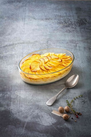 Plat à four ovale en verre borosilicate Essentials - 39 x 27 cm