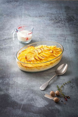 Plat à four ovale en verre borosilicate Essentials - 39 x 27 cm