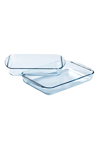 2 plats à lasagnes en verre borosilicate Essentials - 26 et 28 cm