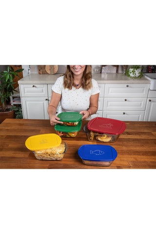2 plats au four en verre borosilicate Cook & Store  - 1,2 et 2,5 l