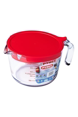 Broc mesureur en verre borosilicate avec couvercle Classic - 1 l
