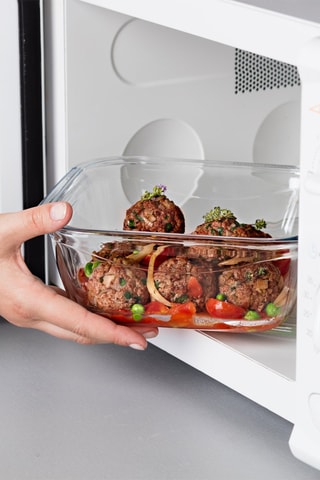 2 boîtes de conservation en verre borosilicate avec couvercles Cook & Go - 80 cl et 1,9 l