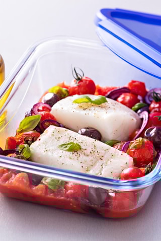 3 boîtes de conservation en verre borosilicate avec couvercles Cook & Go - 80 cl