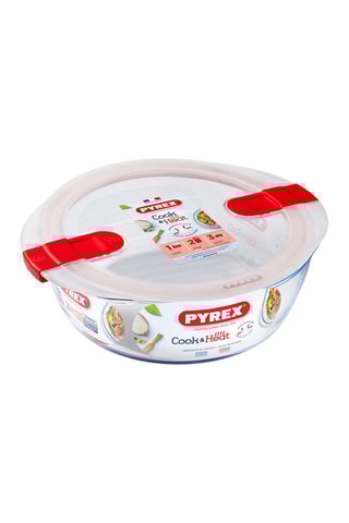 2 x Plat de conservation rond en verre borosilicate Cook & Heat - 2,3 l