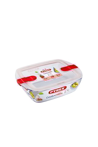 2 x Plat de conservation rectangulaire en verre borosilicate Cook & Heat - 2,5 l