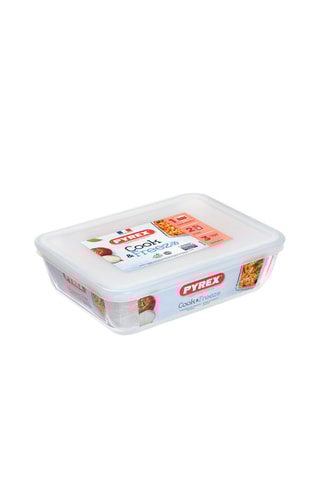 3 x Plat de conservation rectangulaire en verre borosilicate Cook & Freeze - 1,5 l