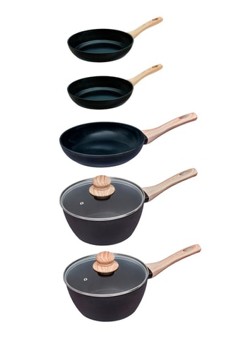 2 x Casserole Cook & Care 16/20 cm et 3 x Poêle Cook & Care 20/24/28 cm