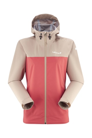 Jasje met Capuchon Shift - Steenrood en Beige