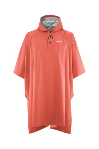 Poncho met Capuchon Climaway LTD - Koraalrood