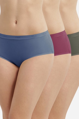 3 shortys Les Pockets EcoDIM - Bleu, rouge et vert - Dim