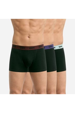 3 boxers Mix and Colors - Noir - Dim