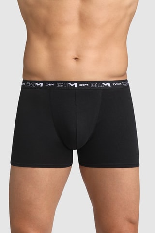 2 boxers Coton Stretch - Noir - Dim